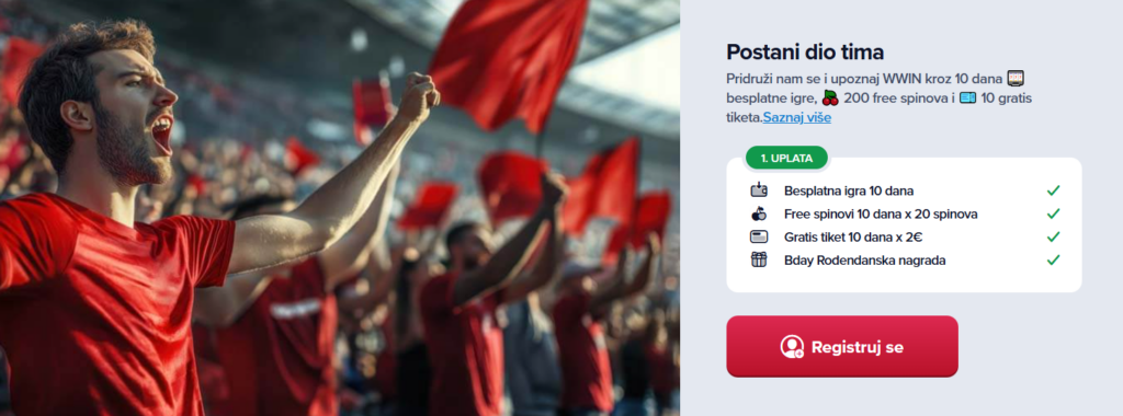 bonus dobrodošlice u wwin