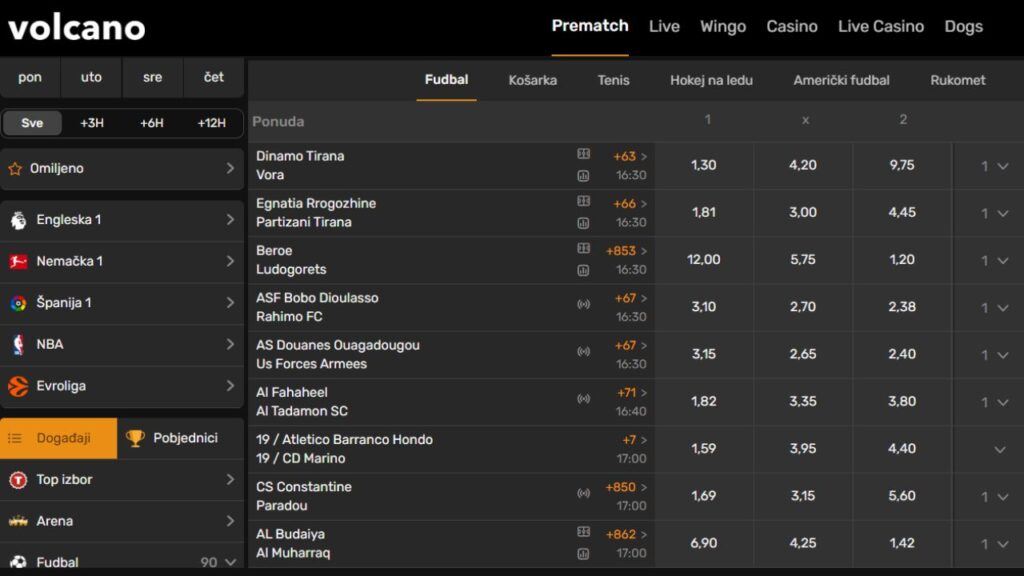 volcano bet ponuda